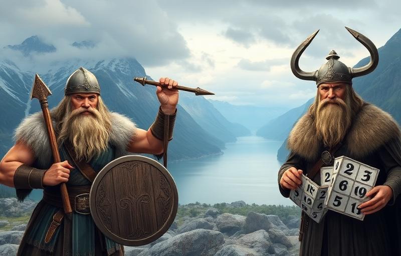 Viking Runecraft Bingo thumbnail with Norse Viking warrior characters, runestone symbols and bingo cards set against a dramatic Scandinavian fjord landscape